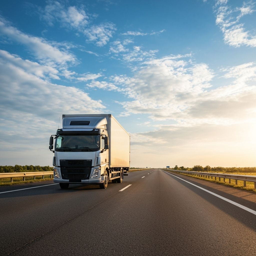 Freight truck on highway